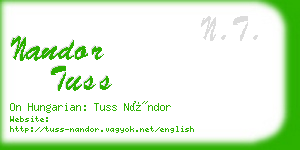 nandor tuss business card